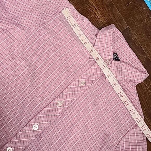 Vintage 70s Pink Plaid Button Down Shirt - Picture 6 of 12